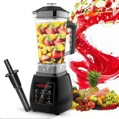 5 Core 2L Professional Countertop Blender For Kitchen 68 Oz 2000W High Speed BPA Free 6 Titanium Blade Smoothie Blender Touch Screen Electric For Soup Shake Juice Multi-Speed Digital JB 2000 D