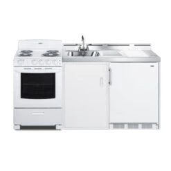 Summit 72" Wide All-in-One Kitchenette With Electric Coil Range