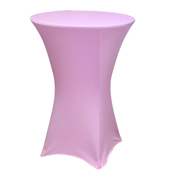 Spandex Fitted Stretch Table Cover For 30" Cocktail Table, Pink