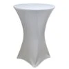 Spandex Fitted Stretch Table Cover For 30" Cocktail Table, Silver