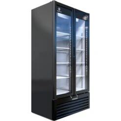 Glass Door Merchandiser, Refrigerator, 26.12 Cu. Ft. Capacity, Black