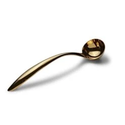 Ez Use Banq Serving Sauce Ladle W/Hollow Cool Handle 10" 1 Oz - Gold