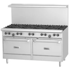 G60-10CS Natural Gas 10 Burner 60in Range With Convection Oven And Storage Base - 368000 BTU