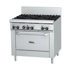 GF36-G36R Natural Gas 36in Range W Flame Failure Protection 36in Griddle And Std Oven-92000 BTU