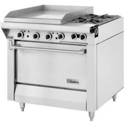 MST42-6S-E NAT Master Sentry Nat Gas 2 Burner 34in Range W 17in Griddle Storage Base-100000 BTU