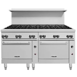 Vulcan 72SC-12BN Endurance 12 Burner Nat Gas Range W One Standard And One Convection Oven - 430000 BTU