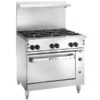 Wolf C36S-6BN Challenger XL Series Natural Gas 36in Manual Range W 6 Burners Standard Oven-215000 BTU
