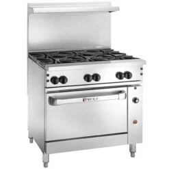 Wolf C36S-6BN Challenger XL Series Natural Gas 36in Manual Range W 6 Burners Standard Oven-215000 BTU