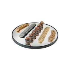 Cal-Mil Round Mirror Tray With Black Rim 24" Dia. X 1"D