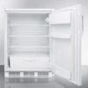 Summit Built In Undercounter Refrigerator W/Lock 5.5 Cu. Ft. White