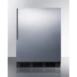 Summit Freestanding All Refrigerator 5.5 Cu. Ft. Black/Stainless Steel