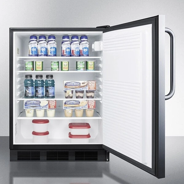 Summit-32"H All-Refrigerator For Built-In Use Under ADA Counters, , Black, - Image 4