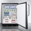 Summit Commercial Undercounter All Refrigerator W/Lock 5.5 Cu. Ft. Black/Stainless Steel