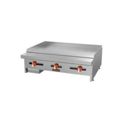 Sierra Range SRMG-36 - Griddle, 36"W, 3 U-Shaped Burners, 23,000 BTU Each, 3/4" Polished Steel Plate