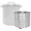 Concord Stainless Steel Stock Pot W/Steamer Basket, 40 Quart