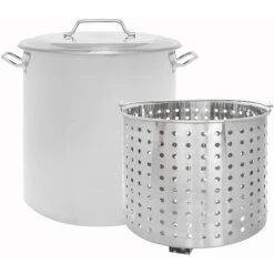 Concord Stainless Steel Stock Pot W/Steamer Basket, 40 Quart