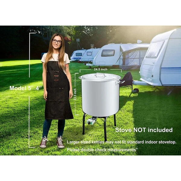 Concord Stainless Steel Stock Pot Cookware, 180 Quart - Image 2