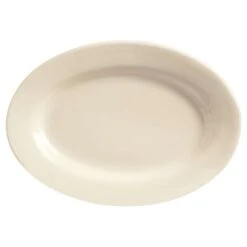 Princess 11.5" Cream White Rolled Edge Medium Rim Platter, PK12
