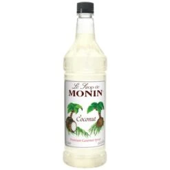 Monin Coconut Syrup 1 Liter Bottle, PK4
