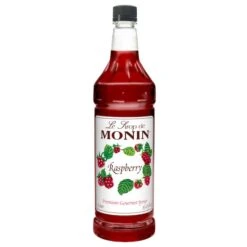 Monin Kosher Raspberry 1 Liter Bottle, PK4