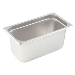 Winco Third Size 6" 25 Ga Anti-Jam Stainless Steel Steam Pan