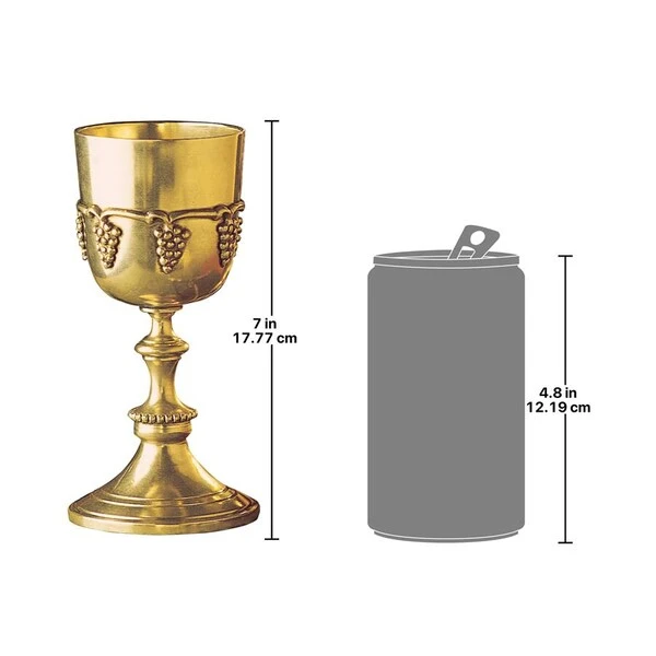 Grape Harvest Solid Brass Goblet - Image 2