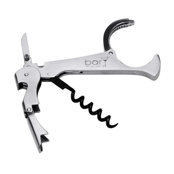 BlackSilver Stainless Steel Waiter's Corkscrew