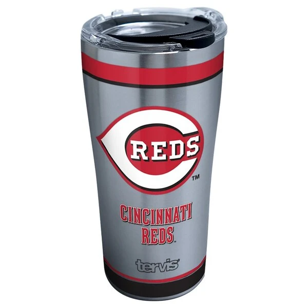 MLB 20 Oz Cincinnati Reds Multicolored BPA Free Tumbler With Lid