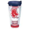 MLB 24 Oz Boston Red Sox Multicolored BPA Free Tumbler With Lid