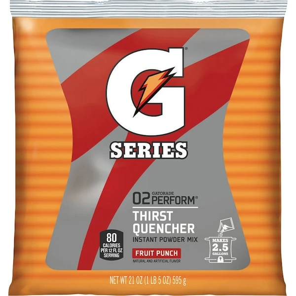 Gatorade Thirst Quencher Powdered Drink Mix, Fruit Punch, 21oz Packet, PK32 PK - Image 2