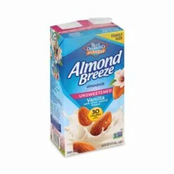 Almond Breeze Almond Milk, Unsweetened Vanilla, 64 Oz Carton, PK2, 2PK
