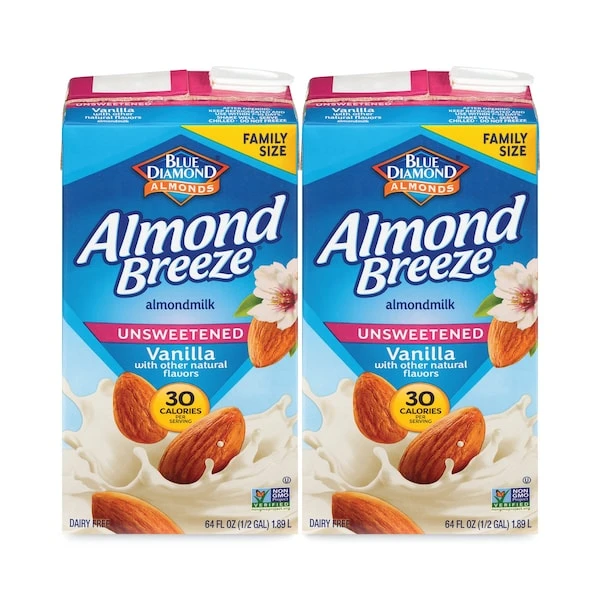 Almond Breeze Almond Milk, Unsweetened Vanilla, 64 Oz Carton, PK2, 2PK - Image 2