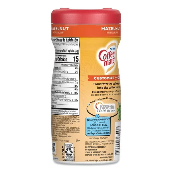 Powder Coffee Creamer, Hazelnut, 15 Oz. - Image 2