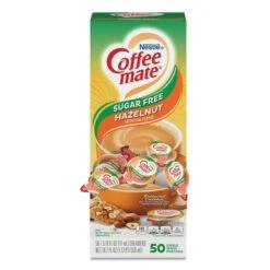 Liquid Coffee Creamer, Sugar-Free Hazelnut, 0.38 Oz Mini Cups, PK50
