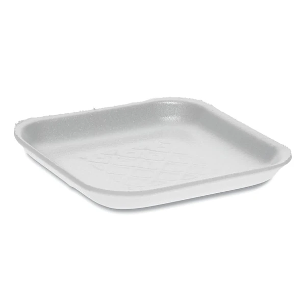 Supermarket Tray, #1S, 1-Compartment, 5.1 X 5.1 X 0.65, White, PK1000