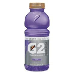 Gatorade G2 Perform 02 Low-Calorie Thirst Quencher, Grape, 20 Oz Bottle, PK24