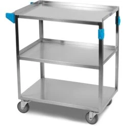 CARLISLE SS Utility Cart, 3 Shelf, 300 Lb., 18x27"