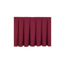 Stage Box Pleat Skirting, 32"H X 48"L, Burgundy