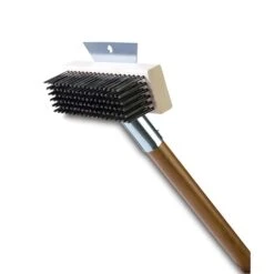 Grill Brush, 6 Rows, 19 Columns, 27" Handle, PK 8