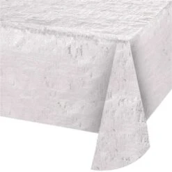 Creative Converting Opalescent White Paper Tablecloth, 108"x54", 12PK