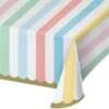 Creative Converting Pastel Celebrations Paper Tablecloth, 102"x54", 6PK