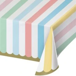 Creative Converting Pastel Celebrations Paper Tablecloth, 102"x54", 6PK