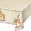 Creative Converting Little Deer Birthday Paper Tablecloth, 102"x54", 6PK