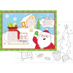 Creative Converting 14" X 10" Christmas Activity Placemats PK96, 96PK