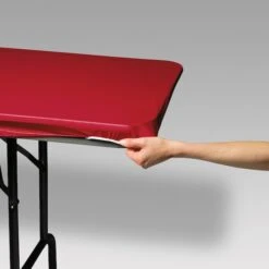 Creative Converting Stay Put Tablecover Red, 72"x29", 12PK