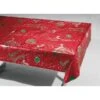 Creative Converting 54" X 108" Metallic Printed Christmas Plastic Tablecloth PK6, 6PK
