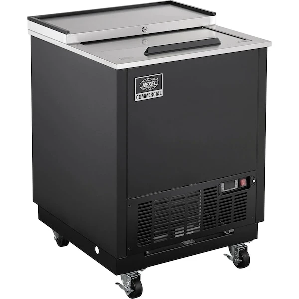 Nexel Glass Froster, 1 Sliding Door, 4.1 Cu. Ft., Black