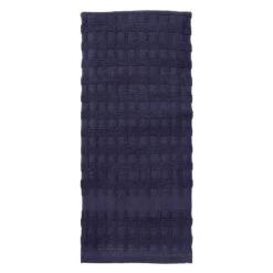 Classic Solid Kitchen Towel 100% Cotton Terry Navy Blue