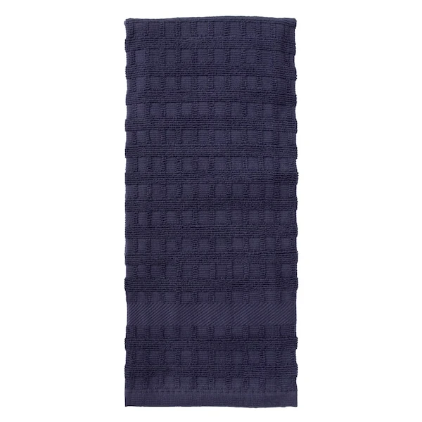 Classic Solid Kitchen Towel 100% Cotton Terry Navy Blue
