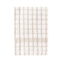 Concepts Coordinate Check Dish Cloth 100% Cotton Terry Natural/Taupe